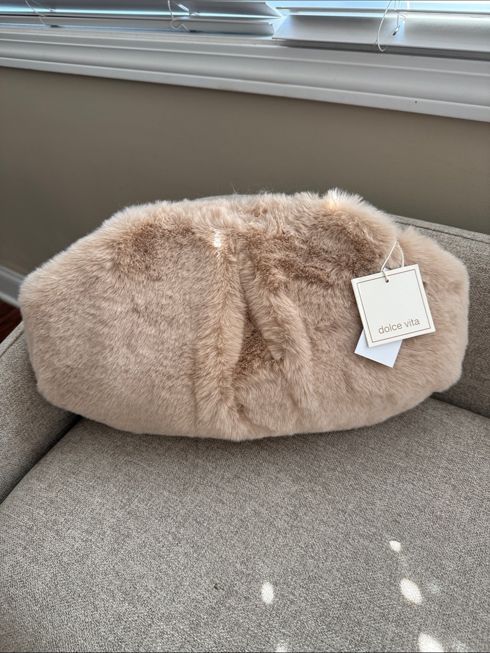 Dolce Vita Plush Faux Fur Phone Case - Taupe